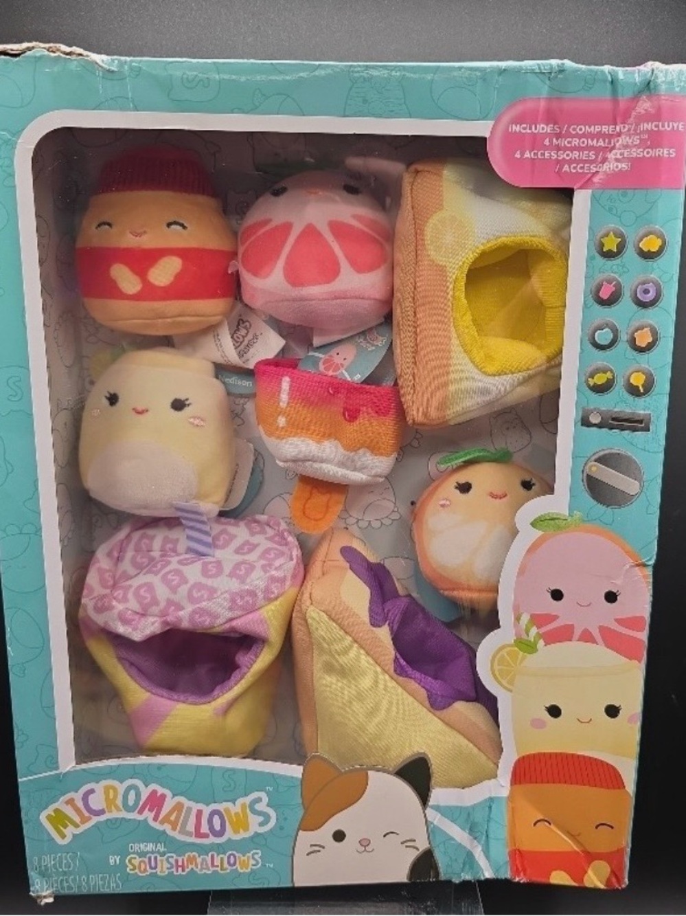 Squishmallows Micromallows Plush Snack Set - Multicolor. 8 pieces.